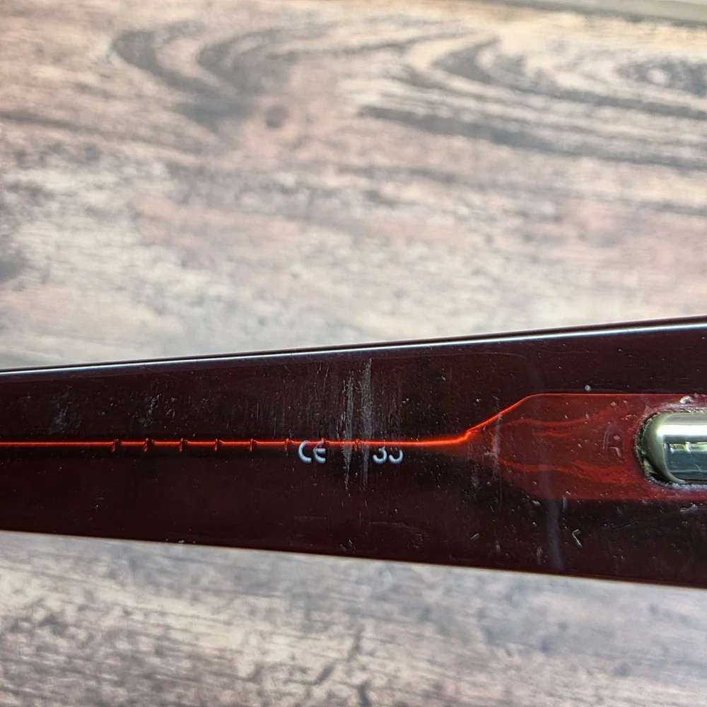 Coach Bailey 216 Burgundy Rectangular Eyeglass Rhinestone Script Logo 49-18
